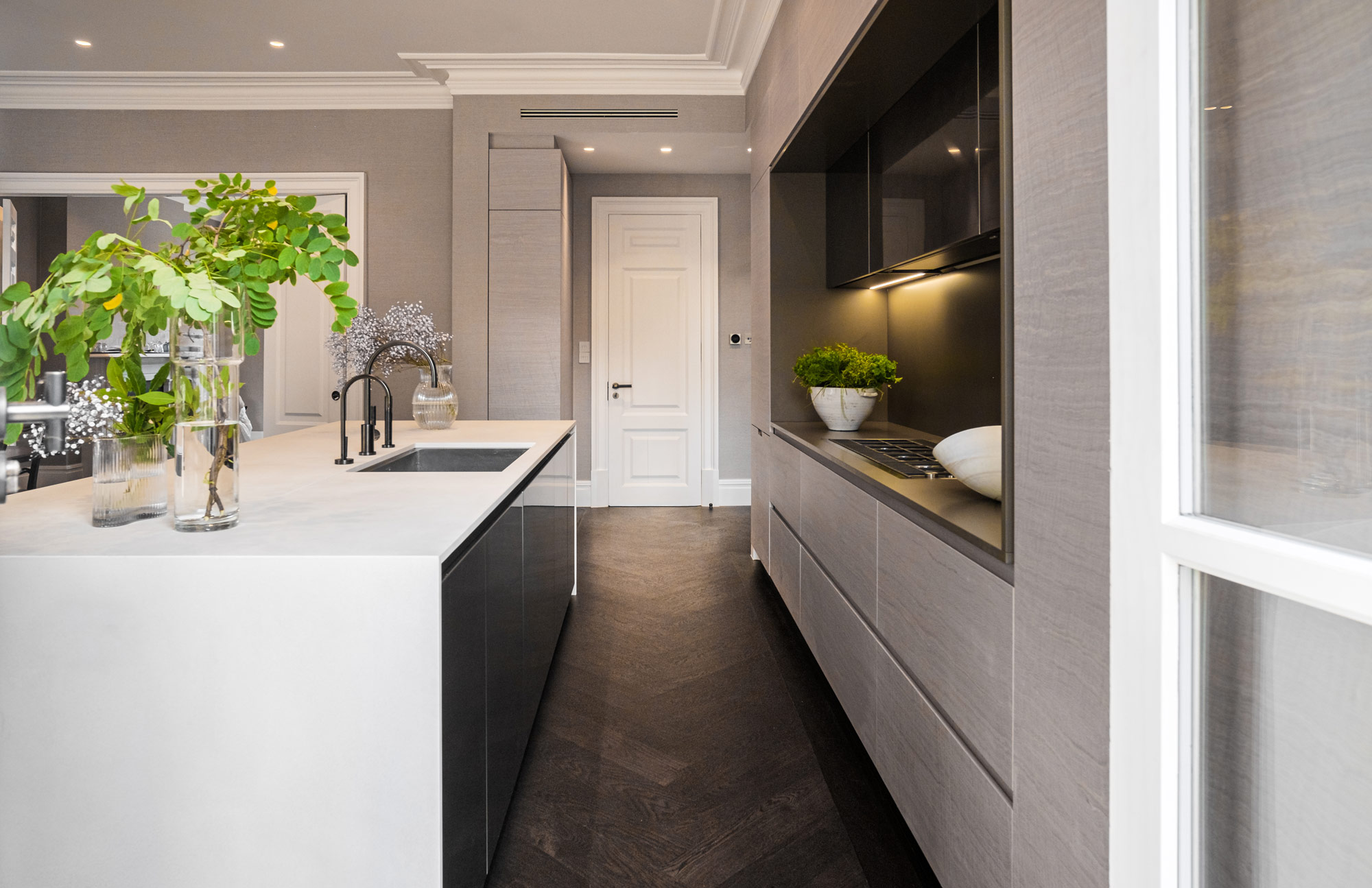 Bespoke kitchen london by Fontana in Belsize Park kitchen island | Design as Art | interior architectural design studio