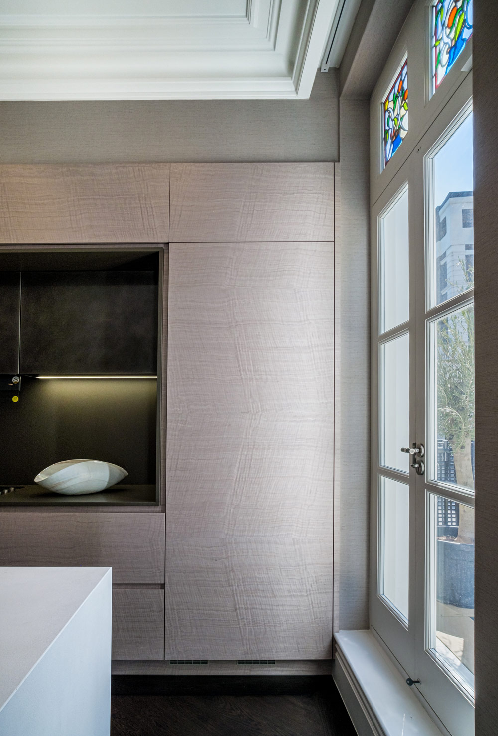 Bespoke kitchen london by Fontana in Belsize Park kitchen wall detail | Design as Art | interior architectural design studio