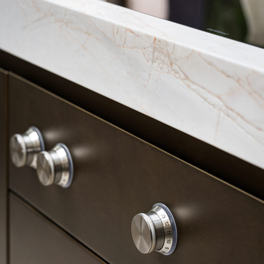 Fontana Arundel Terrace Gaggenau Vario cooktop detail in this Luxury kitchen london | Design as Art | interior architectural design studio