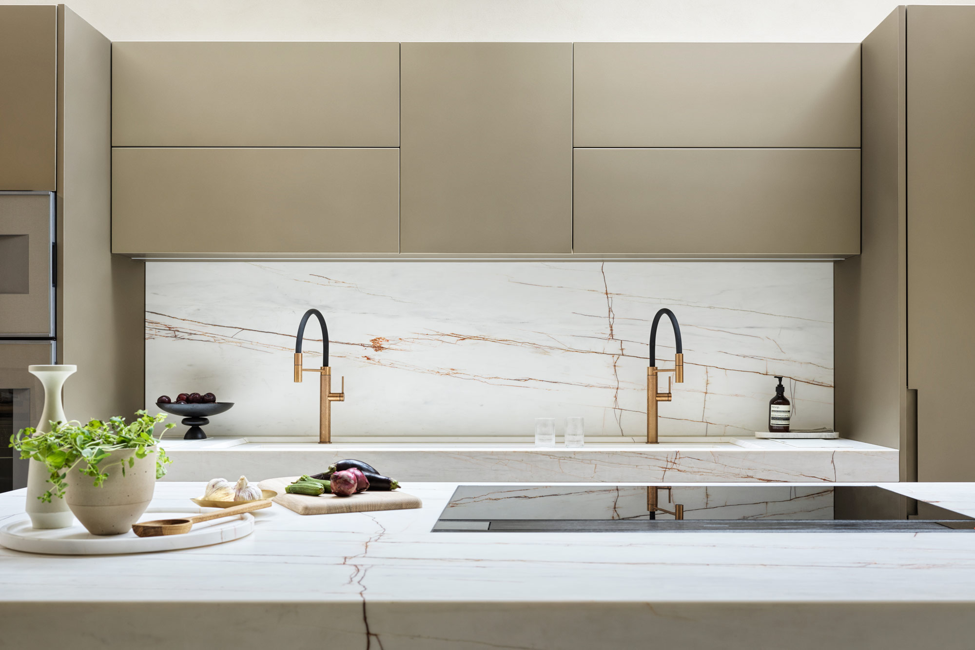 Fontana Arundel Terrace kitchen sink and island | Design as Art | interior architectural design studio Luxury kitchen london